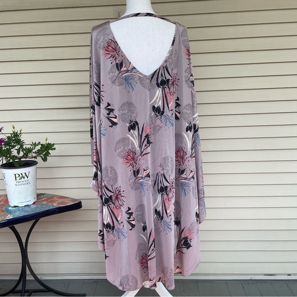 BIBA Floral Cape Dress Size 20 - Picture 3 of 11